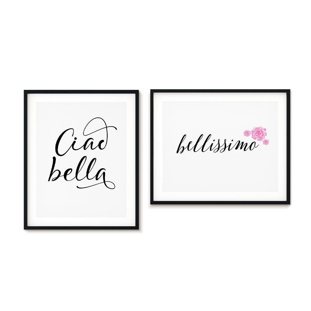 Cute Italian Wall Decor Wall Art UNFRAMED Print 2 Pack Etsy