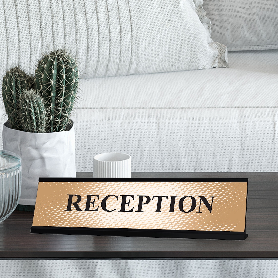 Reception Designer Series Desk Sign Novelty Nameplate 2 x | Etsy