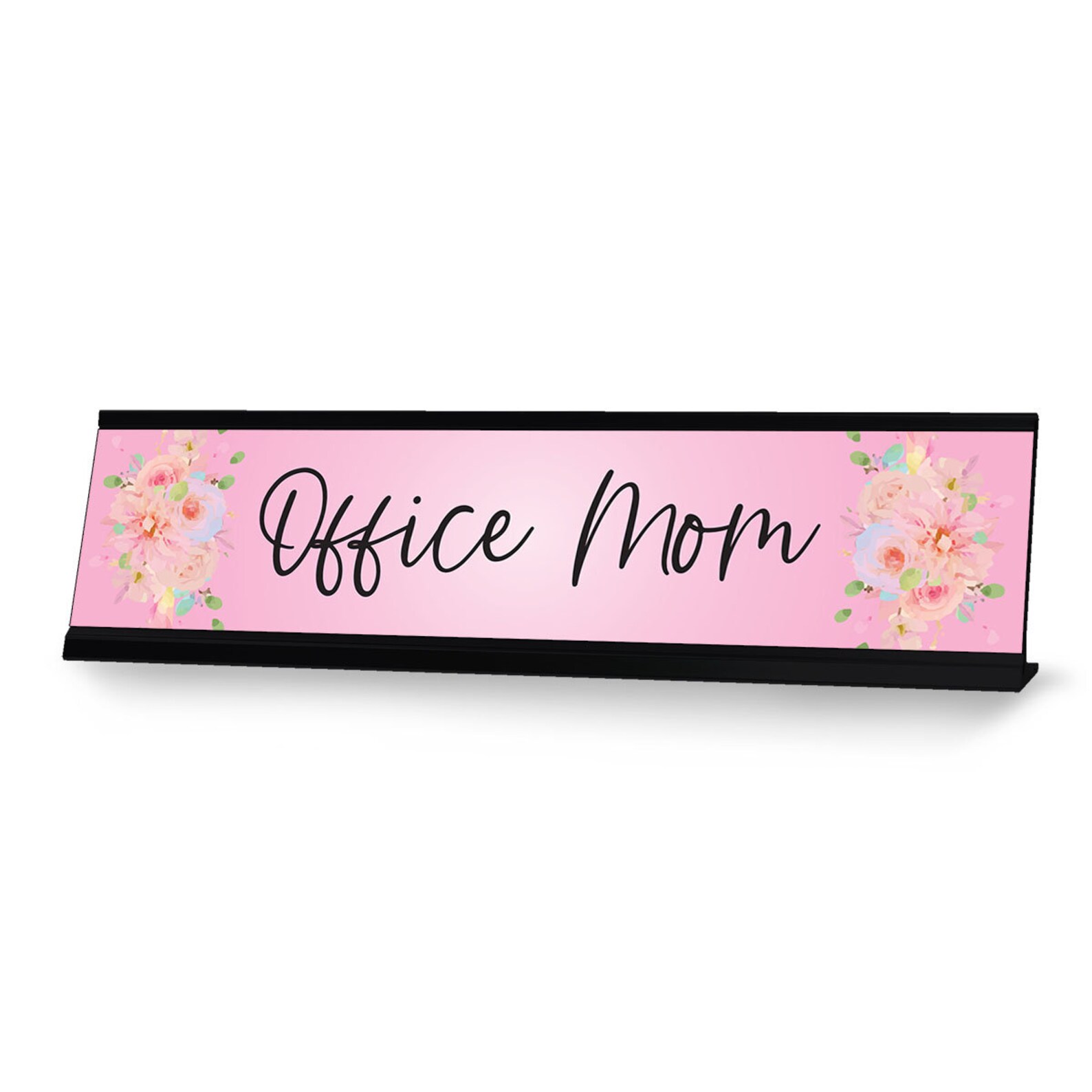 Office Mom Pink Floral Designer Office Gift Desk Sign 2 X Etsy