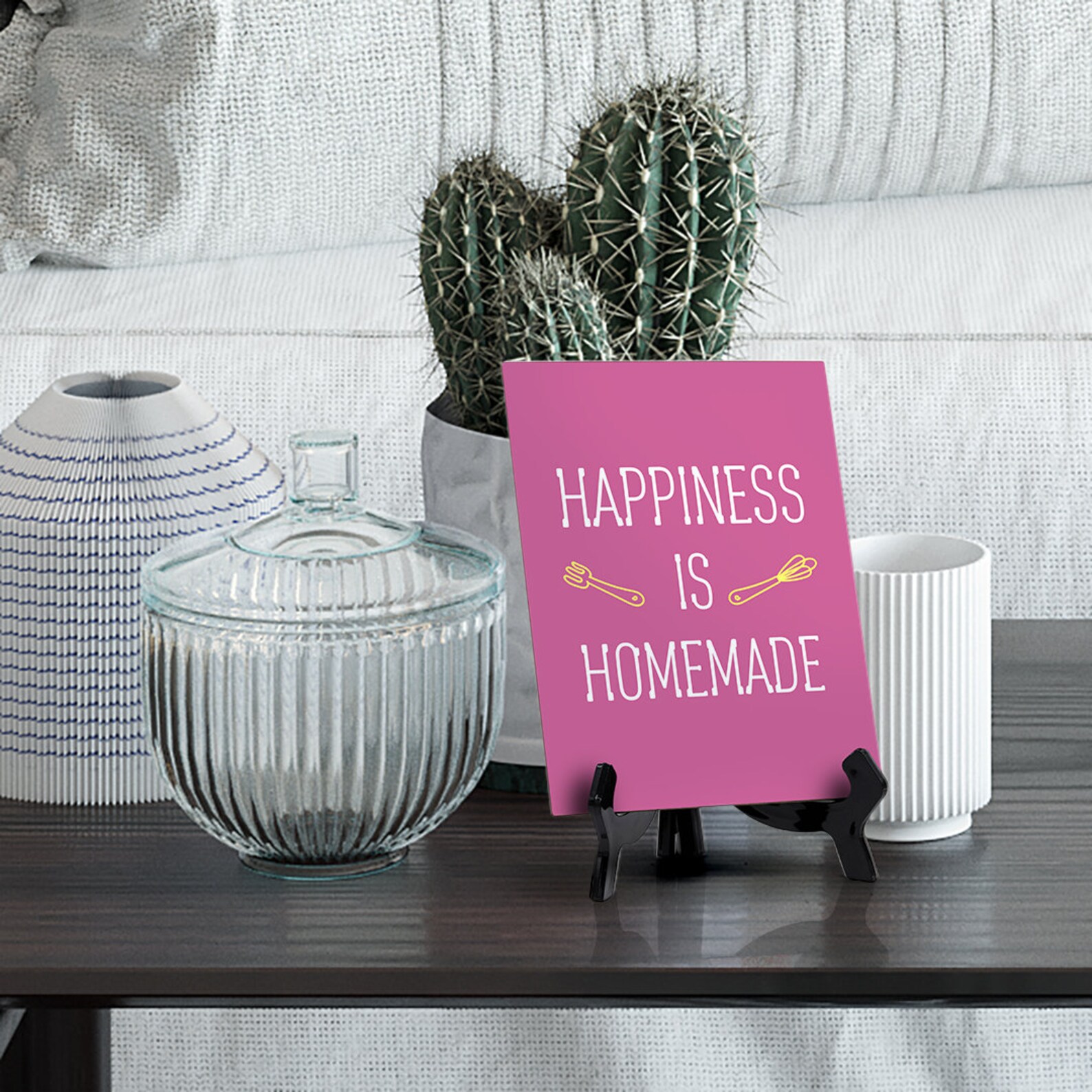 Happiness is Homemade Table Sign 6 X 8 Etsy