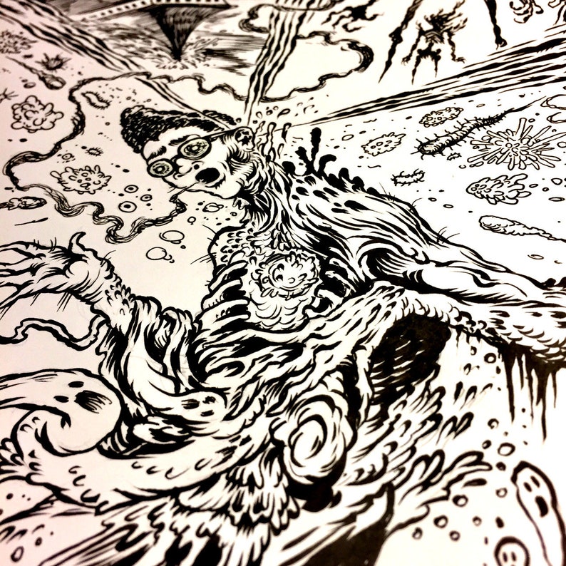 Rot Ink Drawing Ark Rot, Original Pen & Ink Art, Michael Cisco - Etsy