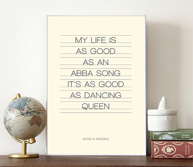 Movie Poster Muriel S Wedding Cult Movie Dancing Queen Etsy