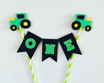 Tractor Cake Topper, Tractor Cake Bunting, Tractor Party, Tractor Birthday Party Decor