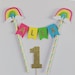 Custom Rainbow Cake Bunting, Cake Topper, Personalised Rainbow Cake ...