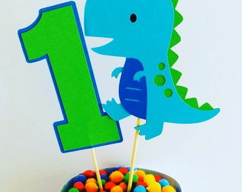 Custom Dinosaur Cake Topper, Any Age Cake Topper, Dino Party, Dinosaurs, Dinosaur Birthday Party, Cake Topper, 1st Birthday Topper