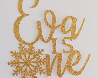 One Cake Topper, Custom Glitter Cake Topper, Topper de pastel personalizado, Onderland Party, Wonderland party, Glitter Cake Topper, Gold Glitter