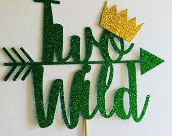 Dos Wild GLITTER Cake Topper, Dos cumpleaños salvajes, Wild One Party, TWO WILD, Wild One, Glitter Cake Topper