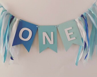 Jeden baner na krzesełko, jeden baner ombre, ombre, girlanda, 1. urodziny, girlanda, baner