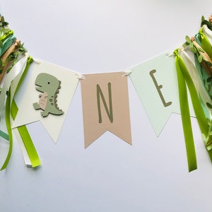 Highchair Banner, One Banner, One Bunting, Dinosaur Bunting, Dinosaur Birthday Party