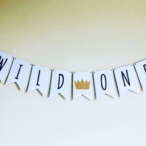 Personalised Wild one bunting, Wild One Banner, Wild One Bunting, Baby Boy Wild One, First Birthday Banner, Wild One Banner