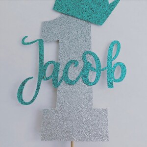 Custom Personalised Number One Cake Topper 1st Birthday Personalized