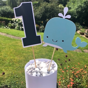 First Birthday Cake Topper Whale Cake Topper, Whale Centrepiece, Nautical Birthday, Whale Party
