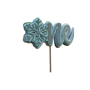One cake topper, ONEderland cake topper, wonderland cake topper, First Birthday Cake topper, Snowflake Cake Topper