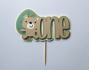 Adorno para tarta, adorno para tarta de cumpleaños, adorno para calendario de primer cumpleaños, adorno para tarta de un solo osito de peluche, adorno para tarta de oso, adorno para osito de peluche