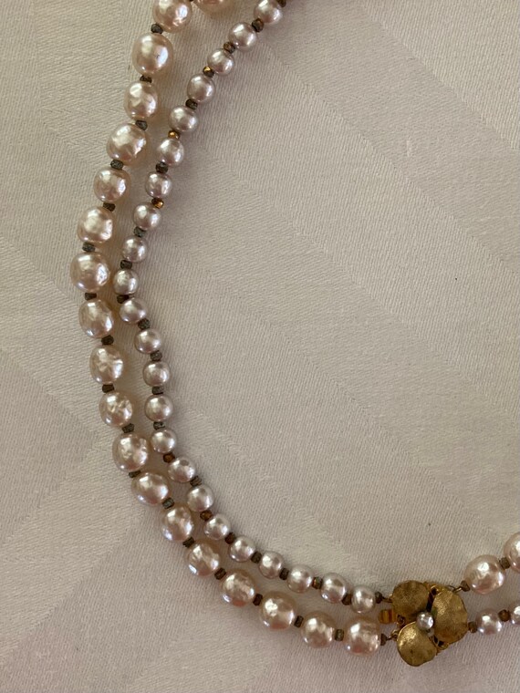 MIRIAM HASKELL *Signed* Double Stranded Baroque P… - image 3