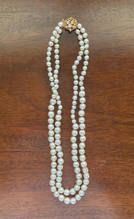 MIRIAM HASKELL *Signed* Double Stranded Baroque P… - image 2