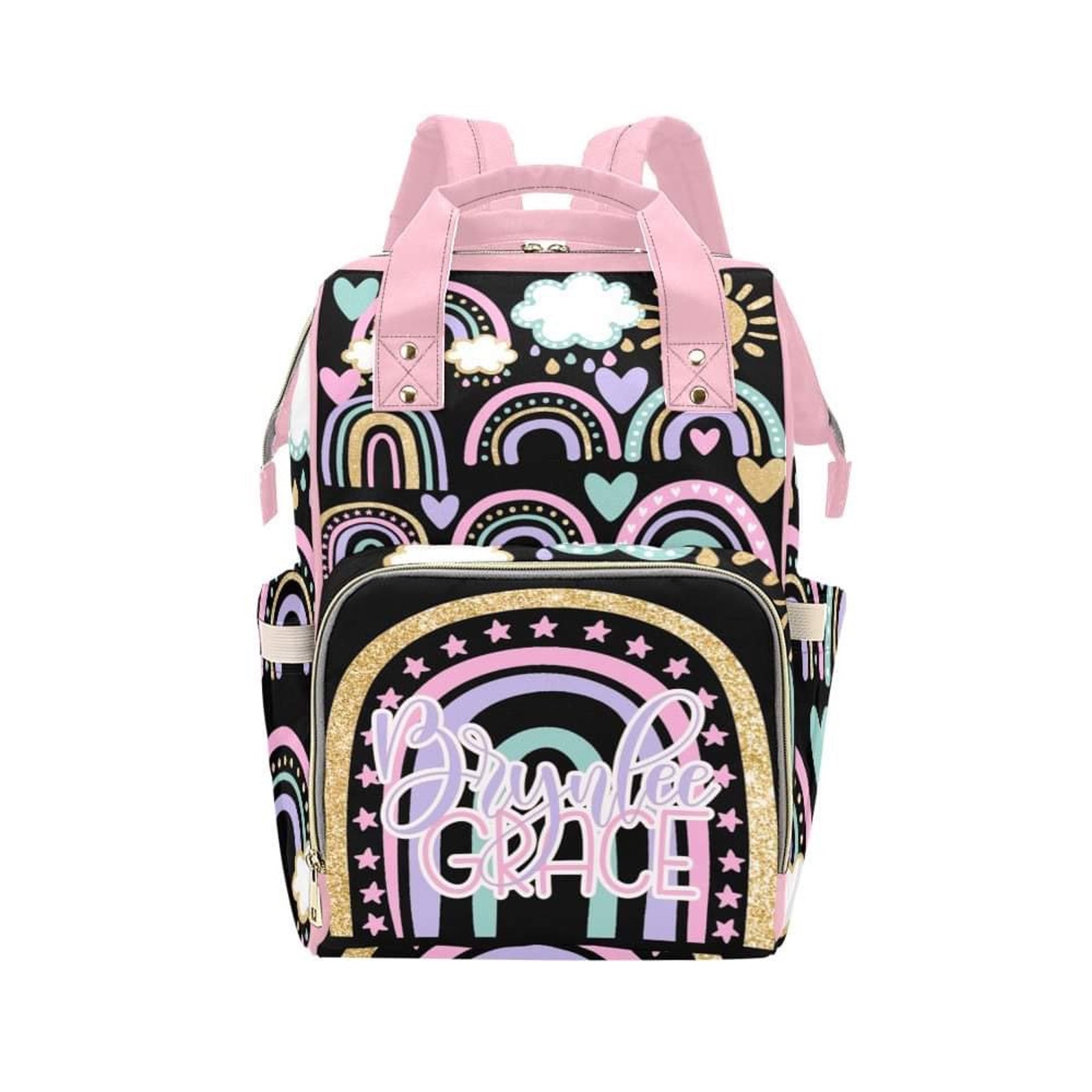 Rainbow Baby Girl Backpack Diaper Bag Etsy