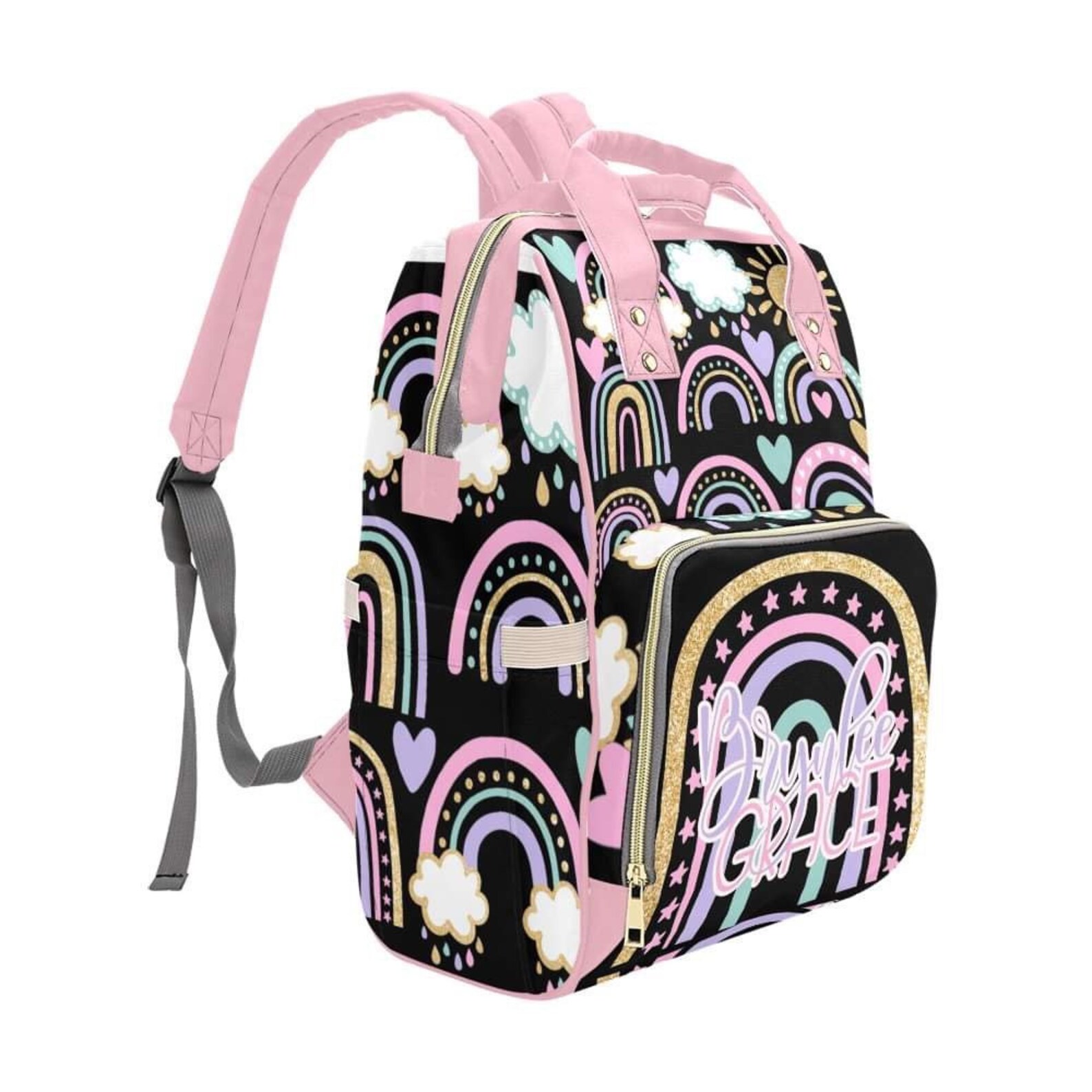 Rainbow Baby Girl Backpack Diaper Bag Etsy