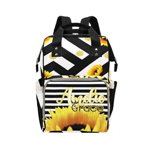 Sunflower Personalized Backpack Baby Bag