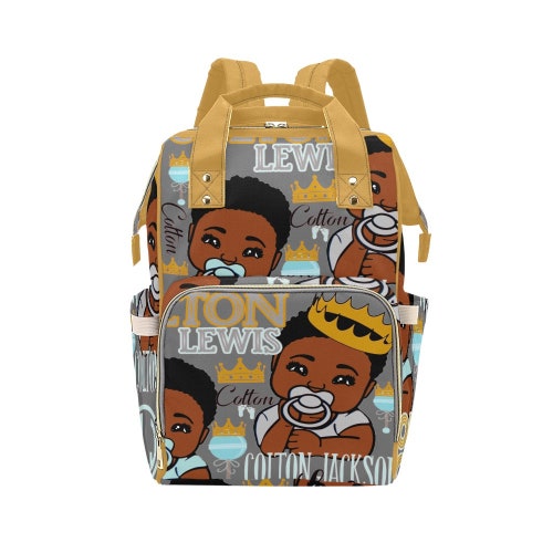 African American Baby Boy Backpack Diaper Clothing Bottles Bag Etsy