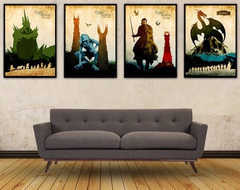 The Lord of the Rings and The Hobbit Movie Poster Set
