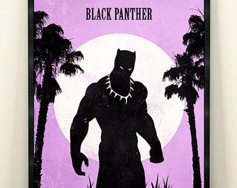 Black Panther Superhero Minimalist Movie Poster