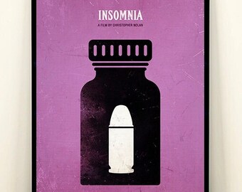 Insomnia Christopher Nolan Minimalist Movie Poster, Movie Art, Vintage Movie poster