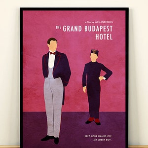 Wes Anderson The Grand Budapest Hotel Minimalist Movie Poster