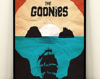 The Goonies Minimalist Movie Poster, Movie Art, Office Decor, For Kids Room, Wall Hanging