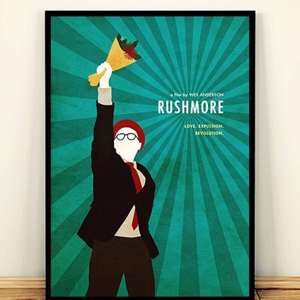 Wes Anderson Rushmore Minimalist Movie Poster