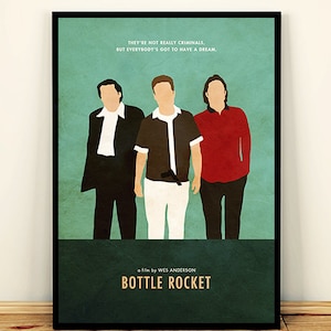 Wes Anderson Bottle Rocket Minimalist Movie Poster