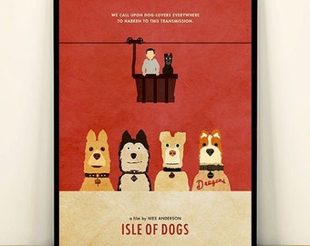 Wes Anderson Isle of Dogs Minimalist Movie Poster