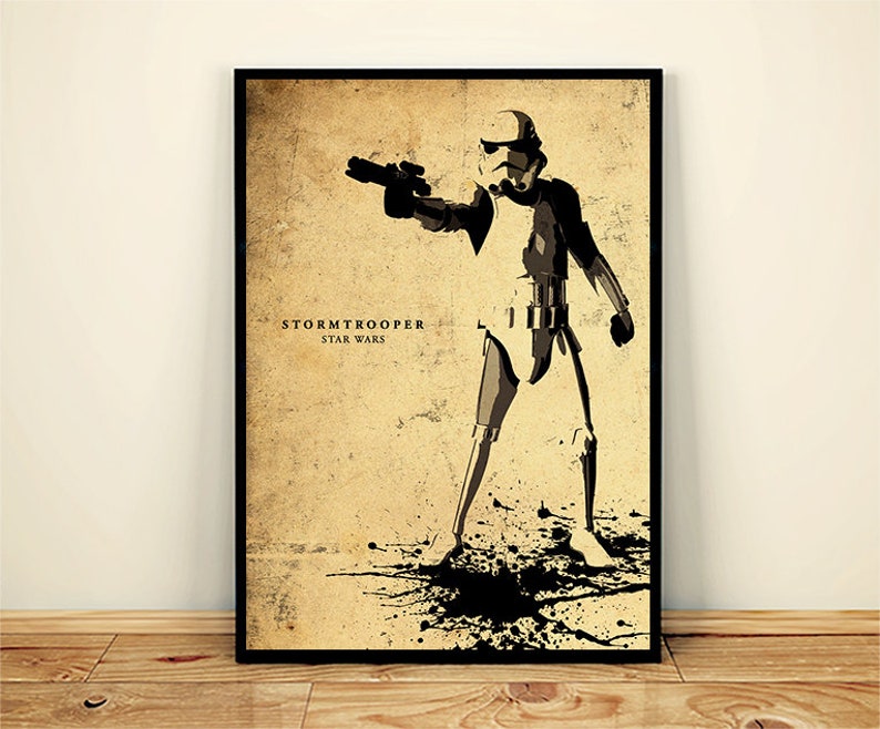 Boba Fett Stormtrooper Star Wars Minimalist Movie Poster Set Darth Vader