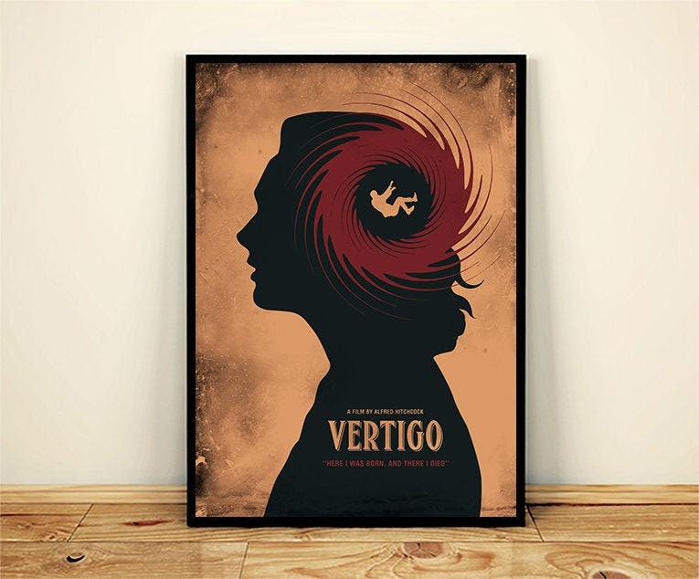 Schwindel Alfred Hitchcock Minimalistischen Filmplakat Etsy