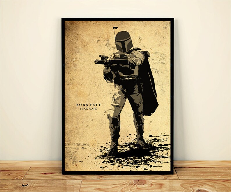Boba Fett Stormtrooper Star Wars Minimalist Movie Poster Set Darth Vader