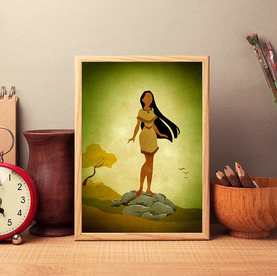 Pocahontas Disney Art Print, Pocahontas Wall Art, Nursery Decor Disney,  Disney Princess Sketch Art, Disney Pocahontas Disney Print -  Denmark