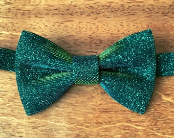 Green glitter bow tie, for wedding, groom, best man, formal
