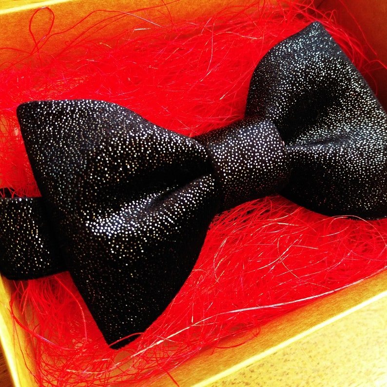 Black Glitter Bow Tie Men / Mens Bowtie Glitter / Black Bowtie Etsy