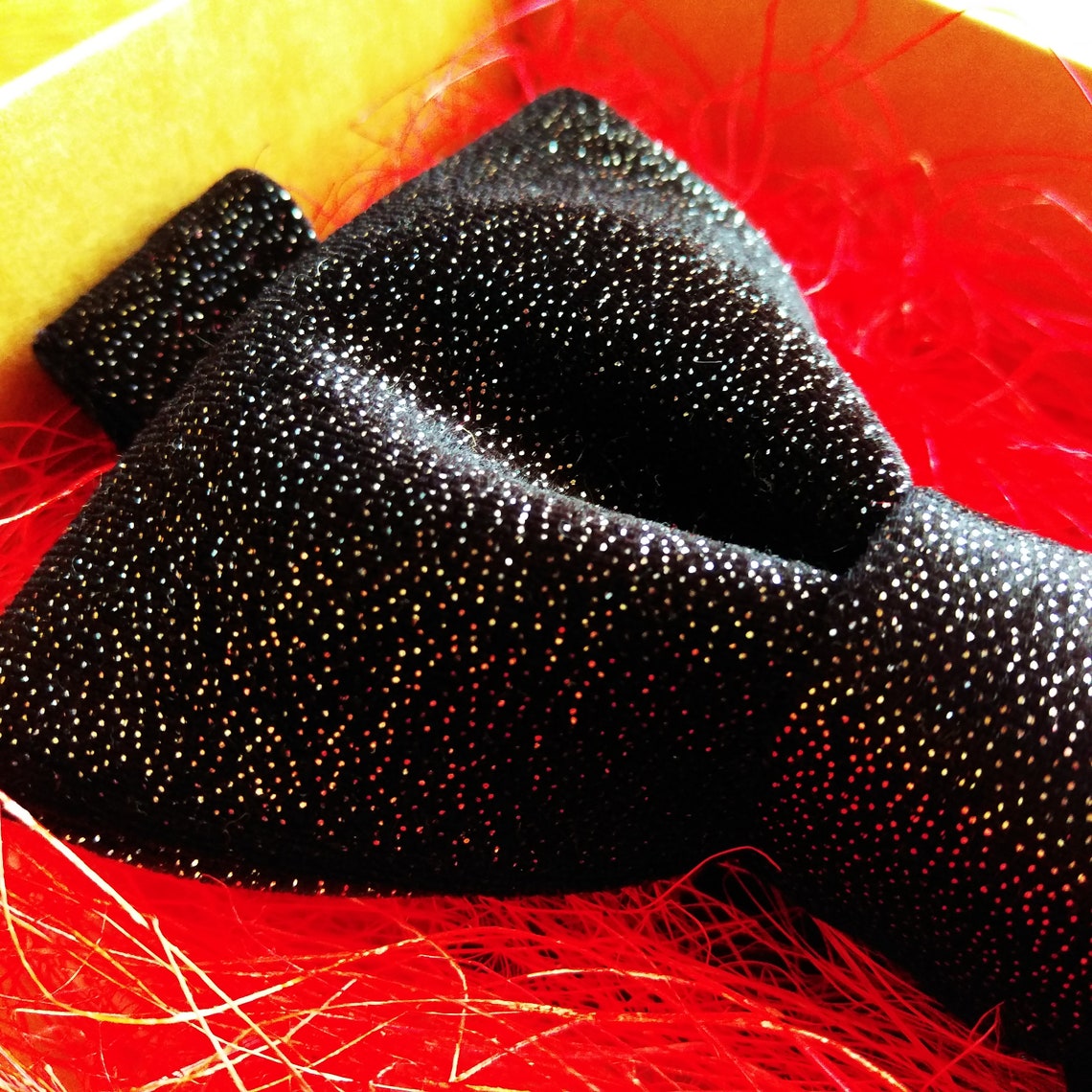 Black Glitter Bow Tie Men / Mens Bowtie Glitter / Black Bowtie Etsy