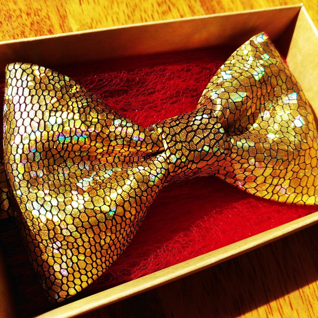 Gold Glitter Bow Tie Wedding Bow Ties Golden Glitter Bow - Etsy