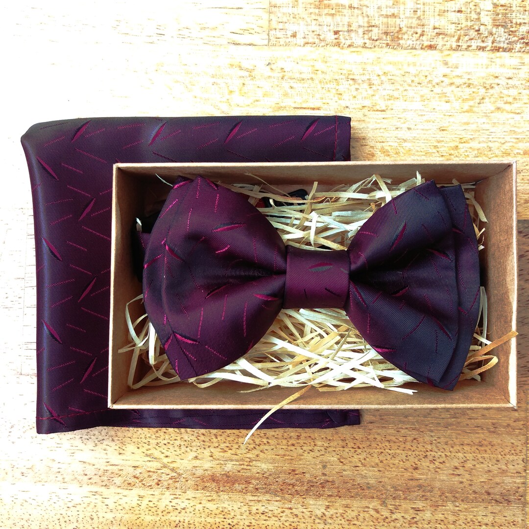 Nœud Papillon Rouge Bordeaux - Homme Ou Femme, Taille Unique, Polyester, Dans Sa Boîte Cadeau