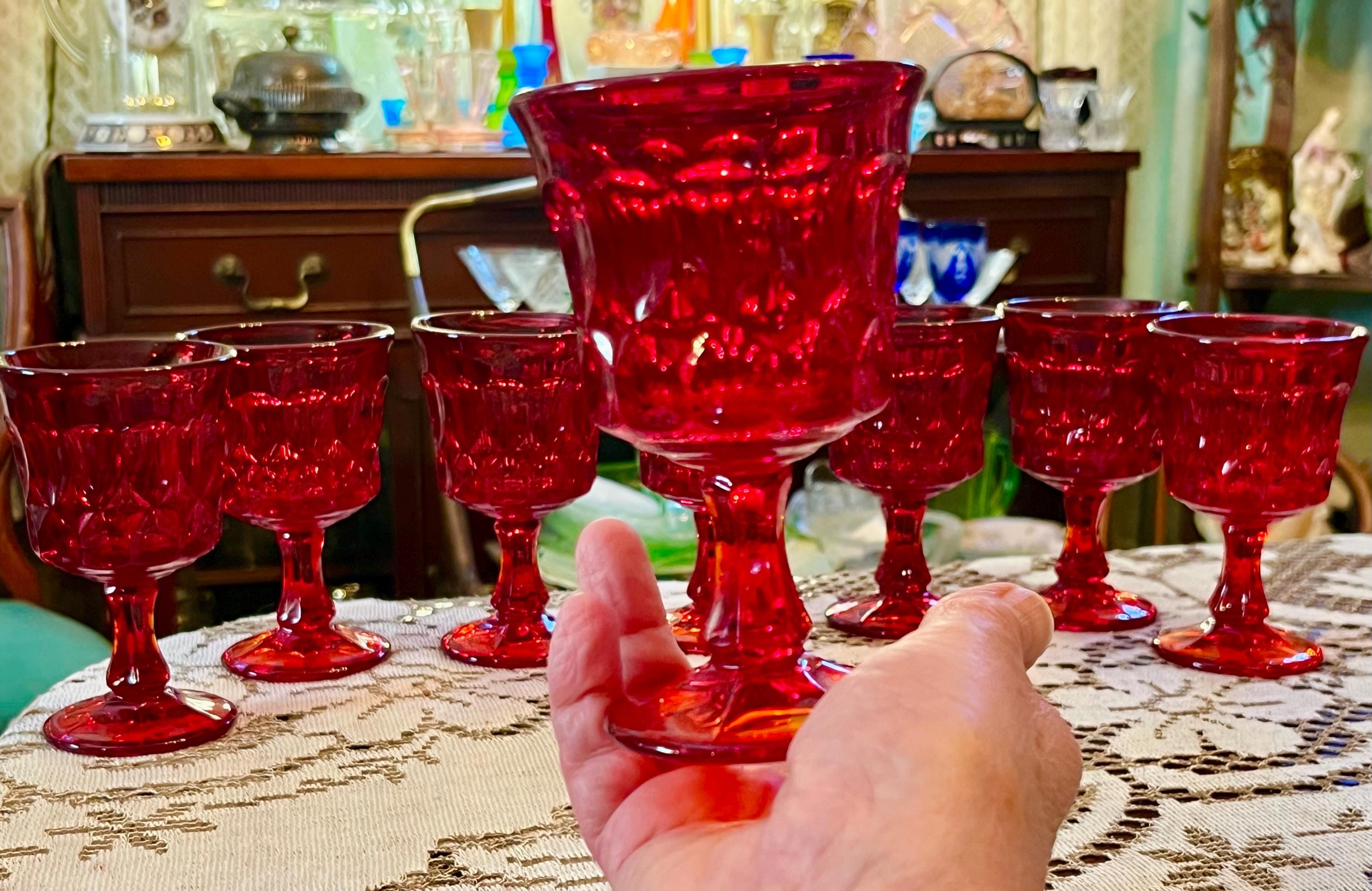 Noritake CRYSTAL ガラス レッド Noritake Red Glasses - Etsy