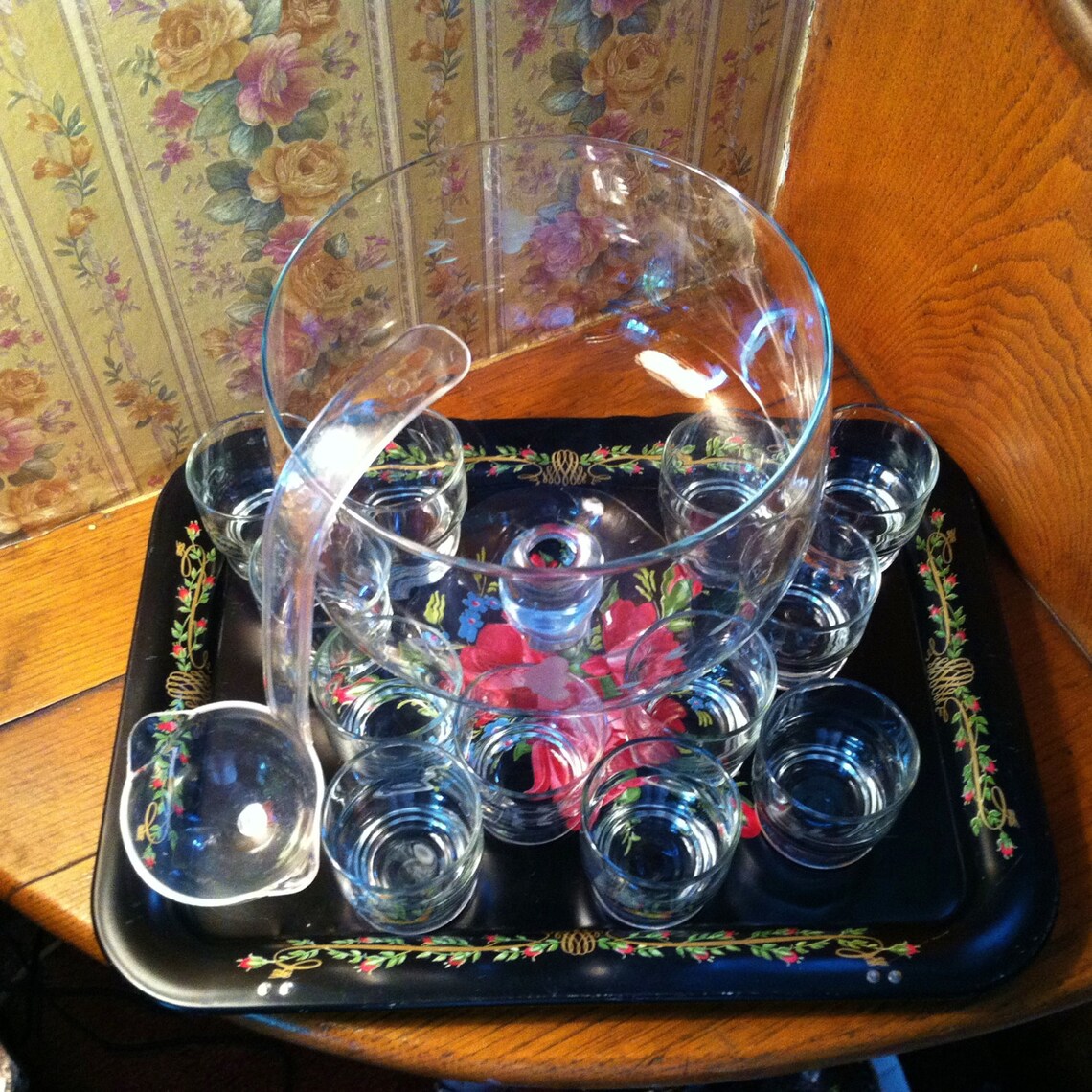 Princess House Heritage Pattern Punch Bowl Set Princess House Etsy