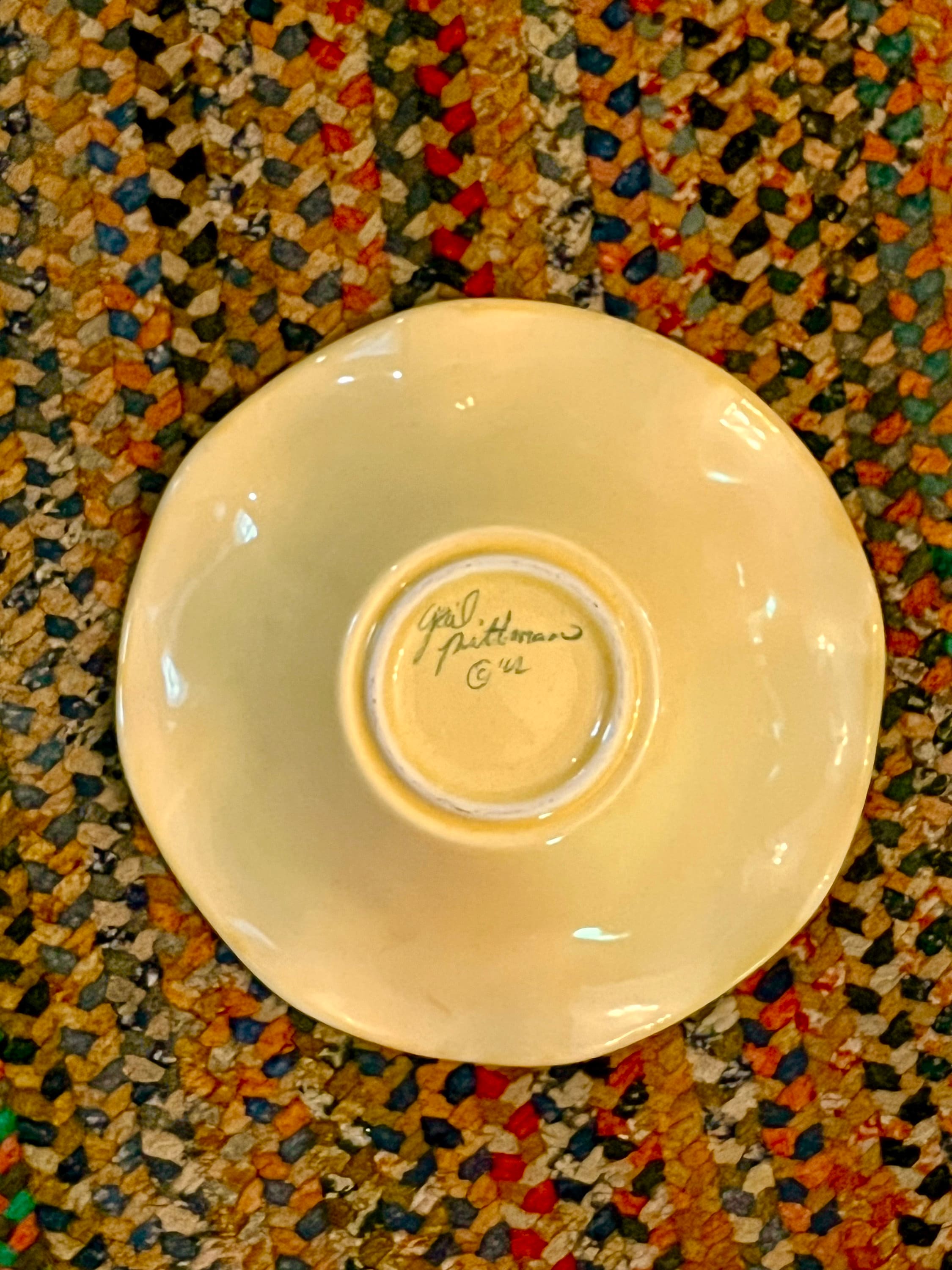 Vintage GAIL PITTMAN Designs Pottery SIENA Pattern Hand Painted