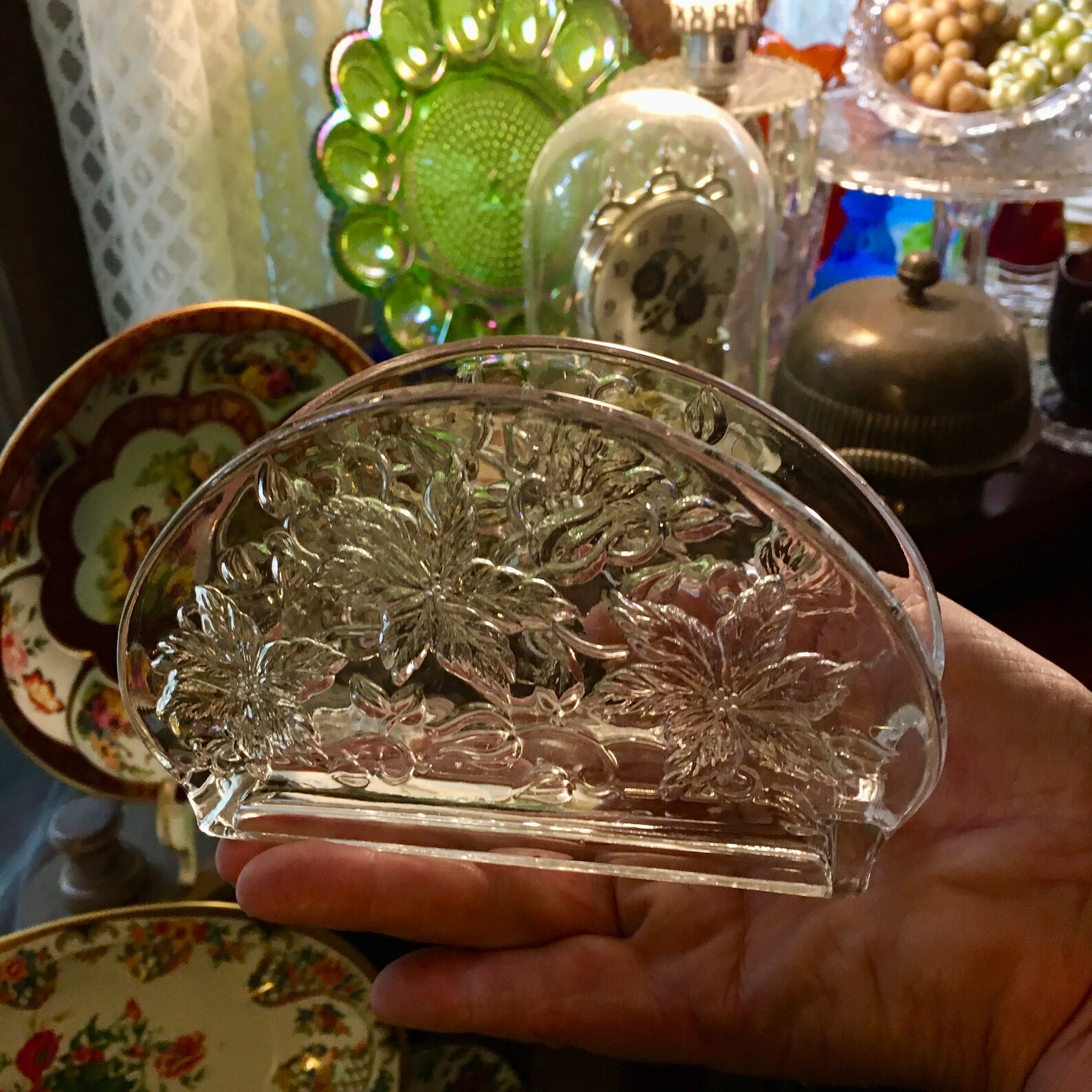 Vintage CRYSTAL Glass NAPKIN HOLDER Princess House Fantasia Etsy