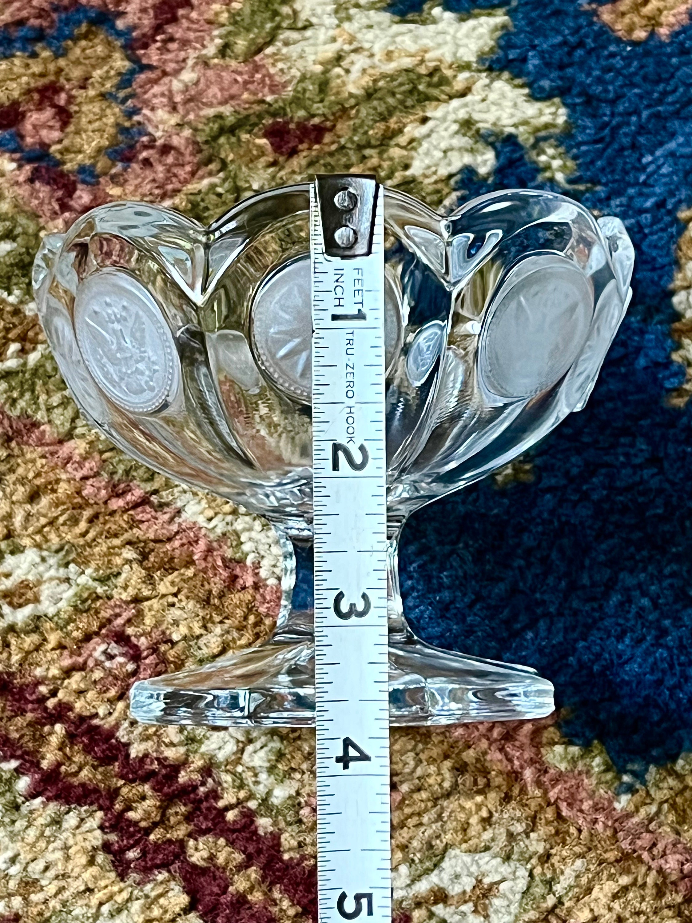 Vintage Fostoria 1886 COIN Glass Clear Lead Crystal OPEN Jam JELLY