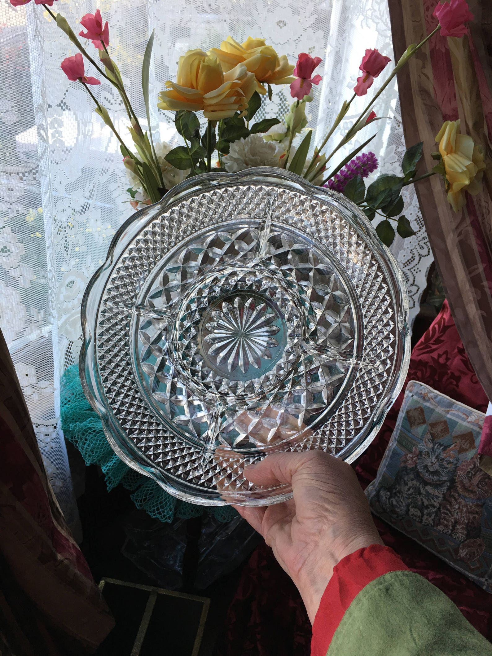 Vintage WEXFORD Lead Crystal Relish Serving TRAY Made by Etsy