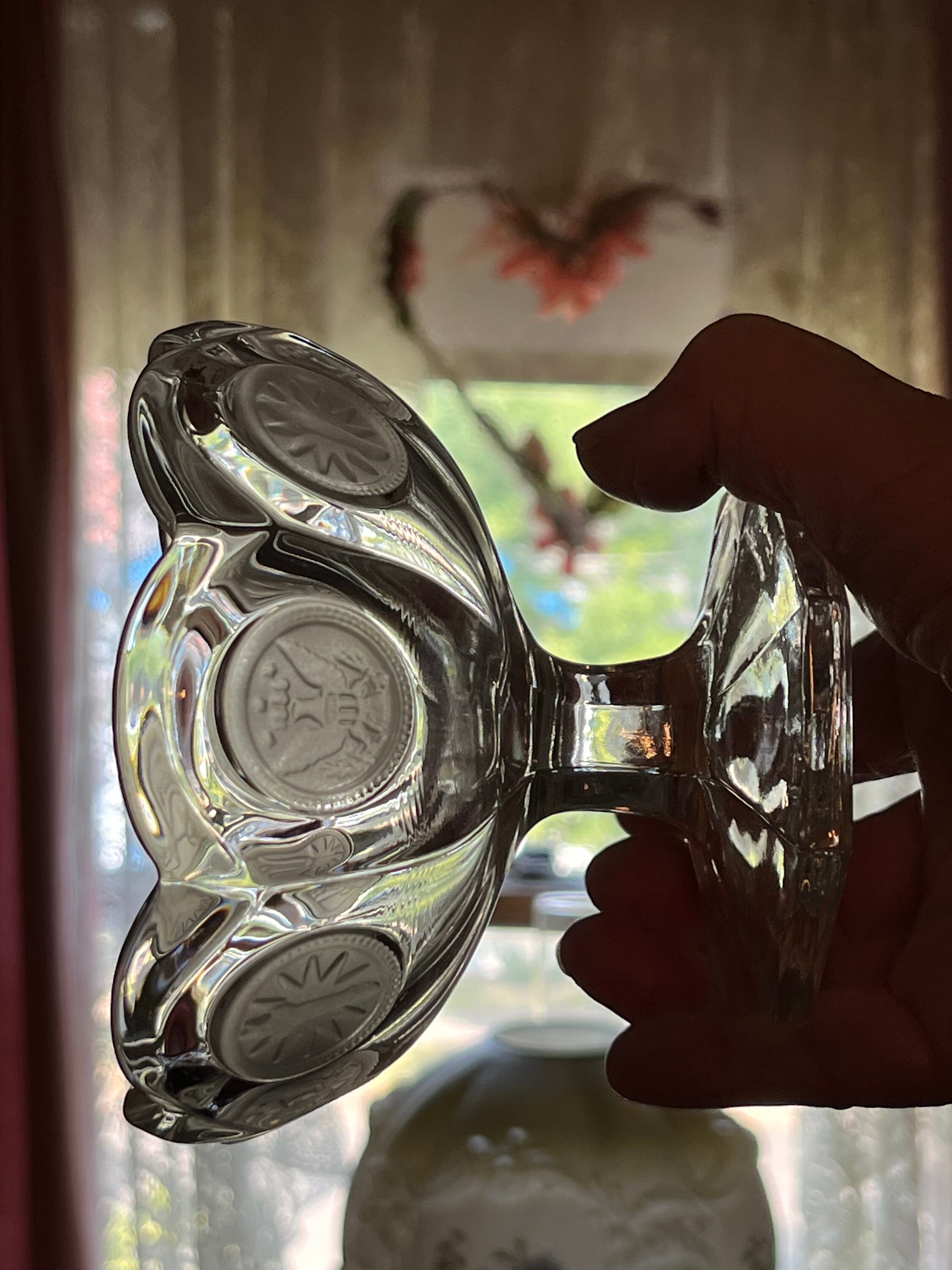 Vintage Fostoria 1886 COIN Glass Clear Lead Crystal OPEN Jam JELLY