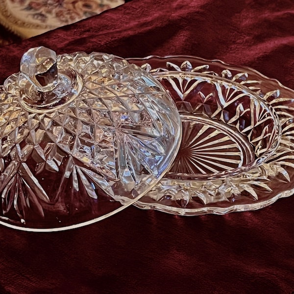 Glass Butter Dish Etsy