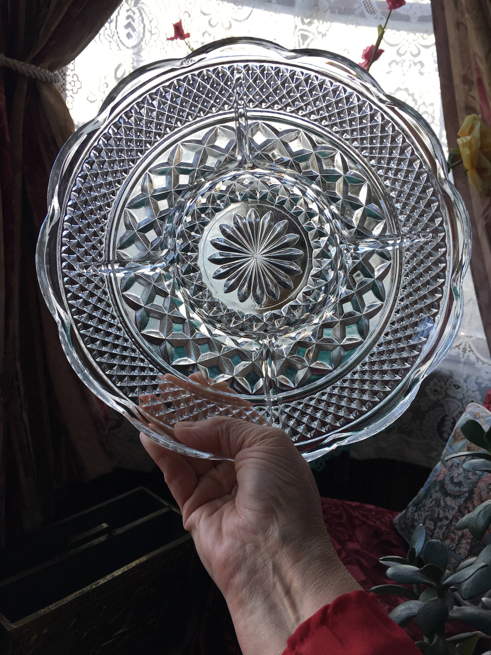 Vintage WEXFORD Lead Crystal Relish Serving TRAY Made by Etsy